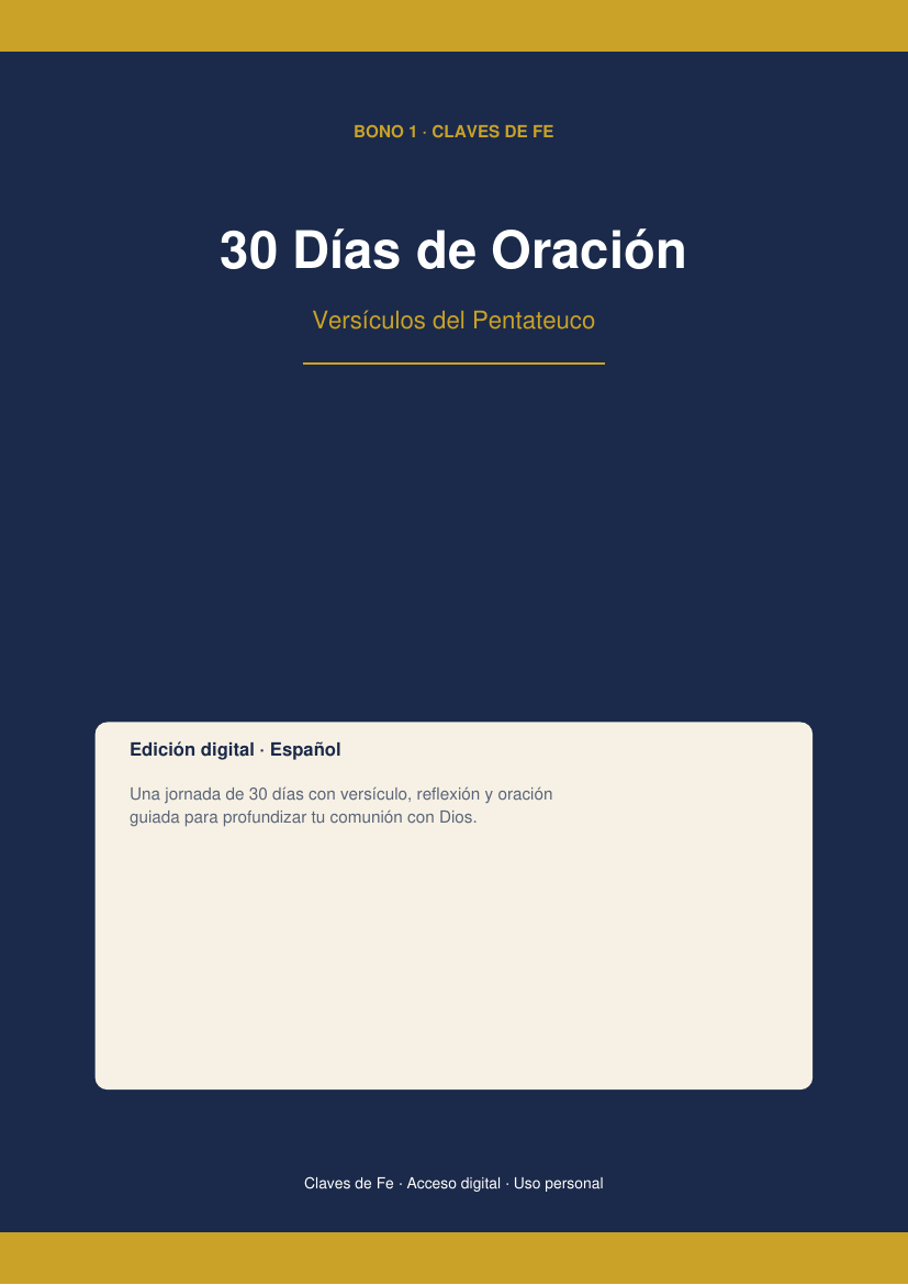 30 Días de Oración con Versículos del Pentateuco