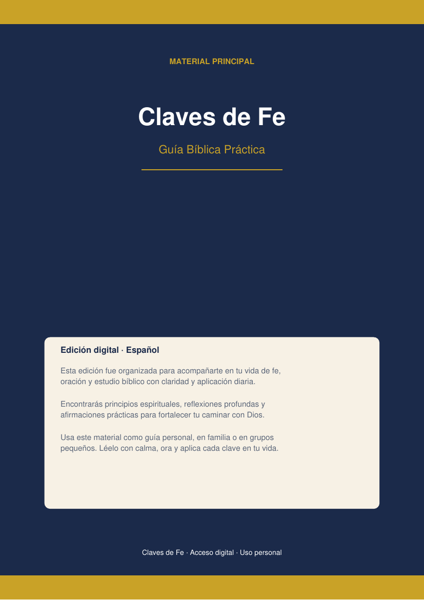 Claves de Fe — Guía Bíblica Práctica
